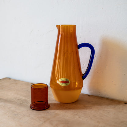 Amabro Two Tone Glass Carafe Amber