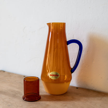 Amabro Two Tone Glass Carafe Amber