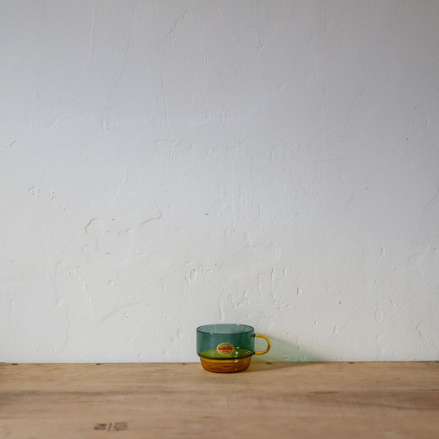 Amabro Two Tone Glass Stacking Mug Green Yellow | Amabro | Miss Arthur | Home Goods | Tasmania