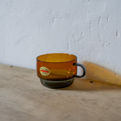 Amabro Two Tone Glass Stacking Mug Amber Grey | Amabro | Miss Arthur | Home Goods | Tasmania
