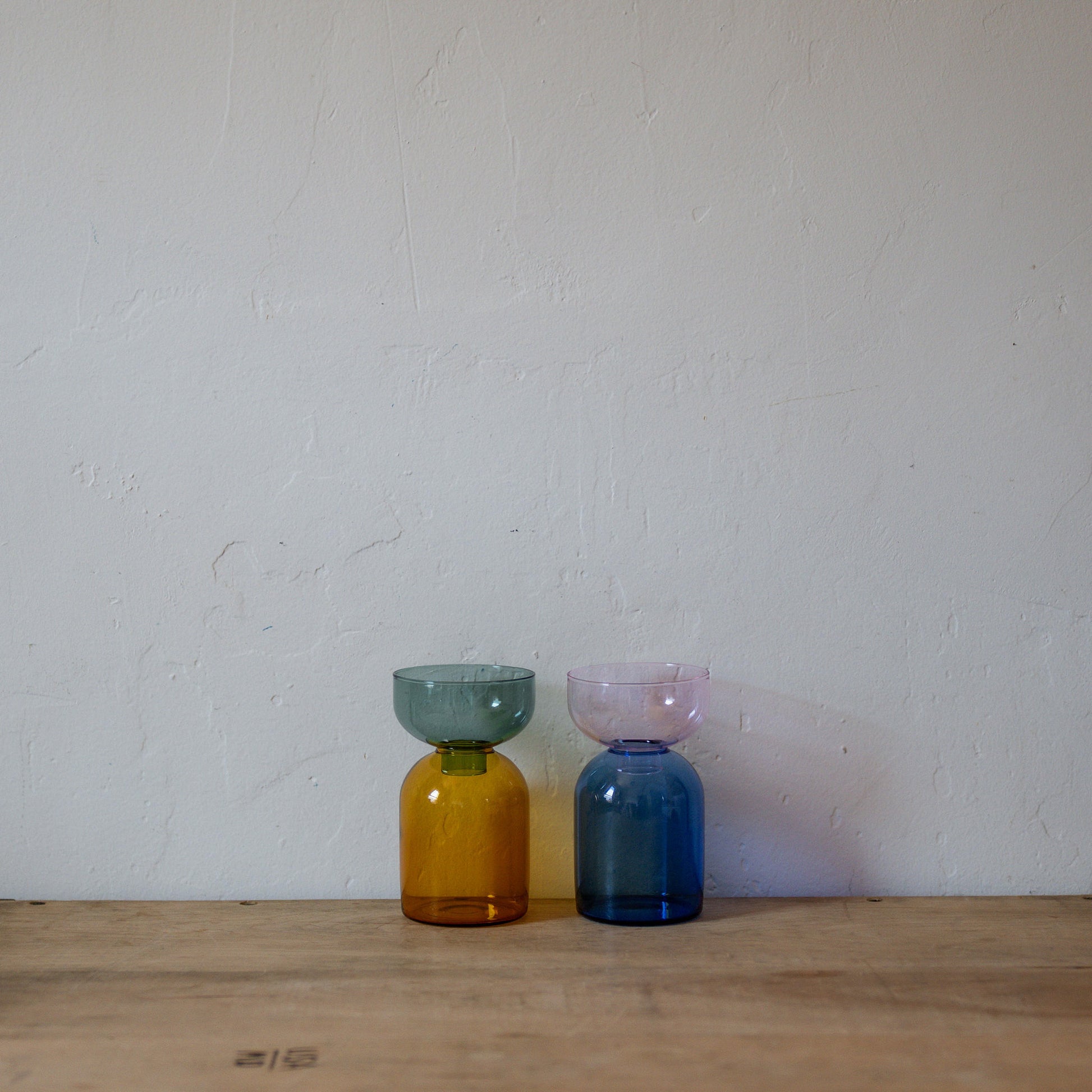 Amabro Two Tone Glass Vase Circle Green Yellow | Amabro | Miss Arthur | Home Goods | Tasmania