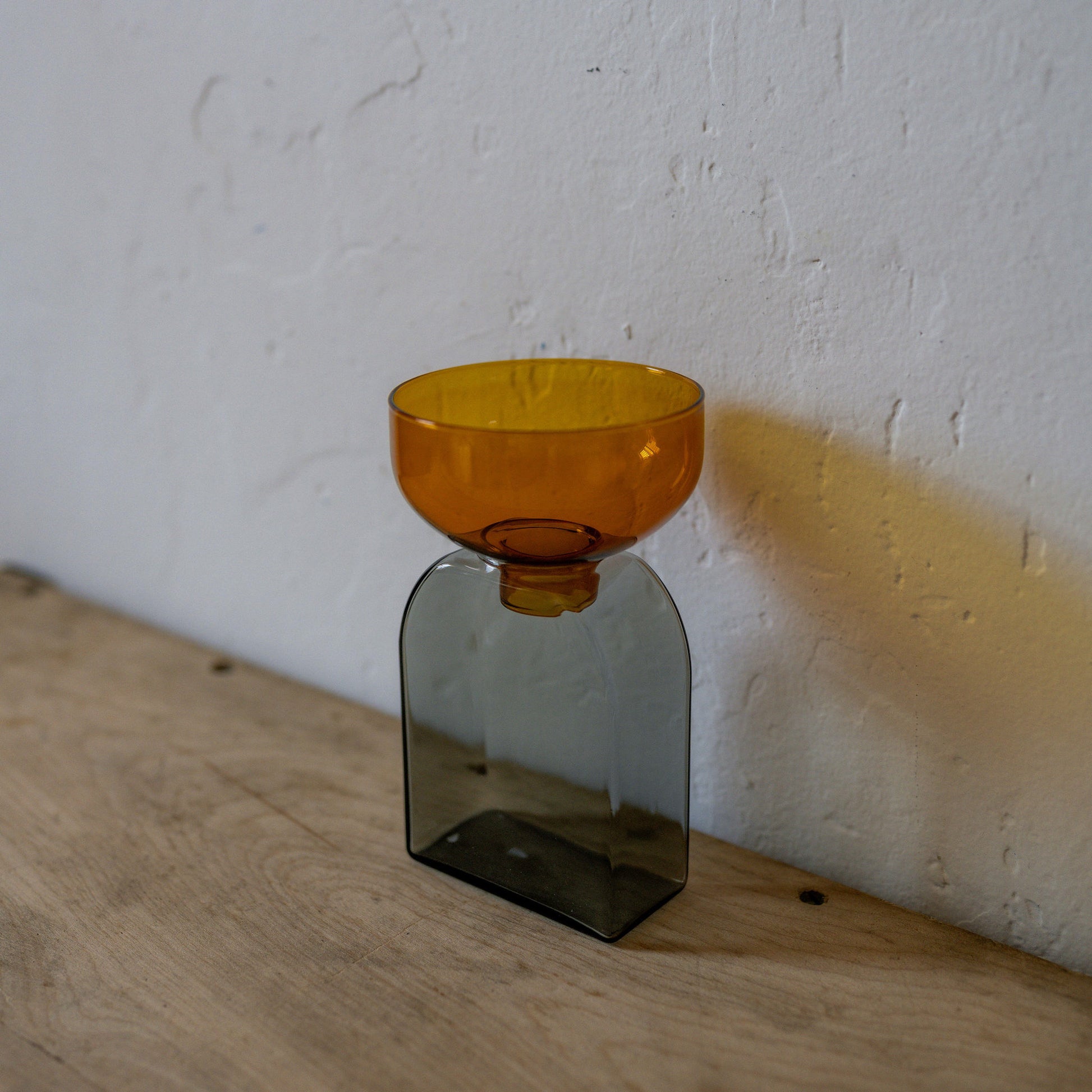 Amabro Two Tone Glass Vase Square Amber Grey | Amabro | Miss Arthur | Home Goods | Tasmania