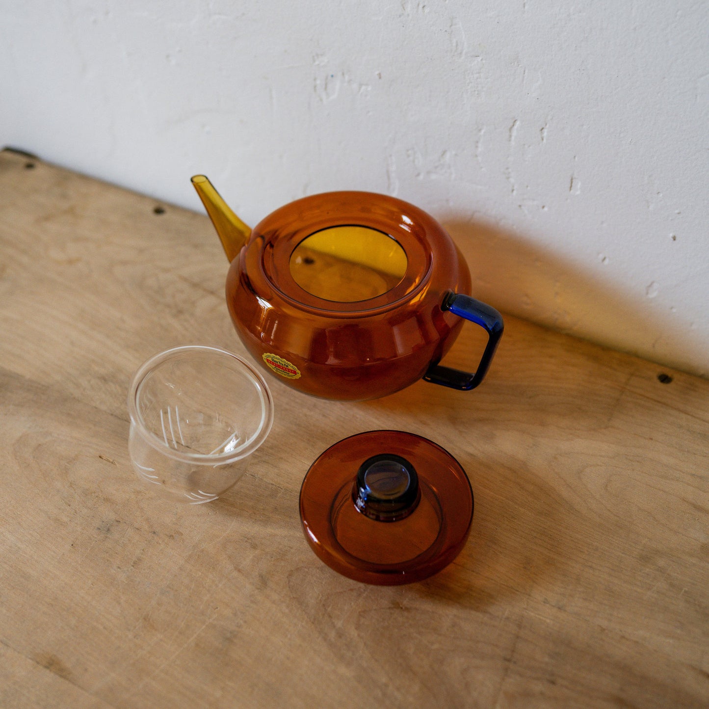 Amabro Two Tone Glass Teapot Amber Blue | Amabro | Miss Arthur | Home Goods | Tasmania