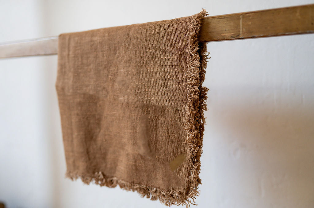 Aqua Vireo Swedish Linen Serviette Amber | Aqua Vireo | Miss Arthur | Home Goods | Tasmania