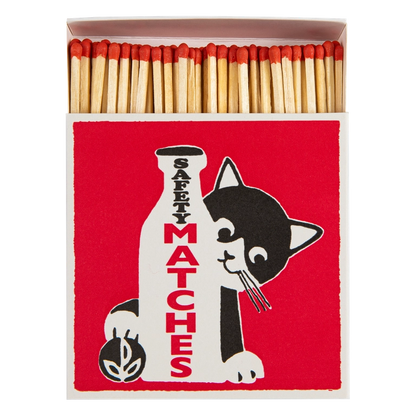 Archivist Luxury Matches Milk Bottle Cat