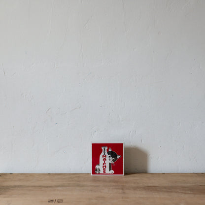 Archivist Luxury Matches Milk Bottle Cat