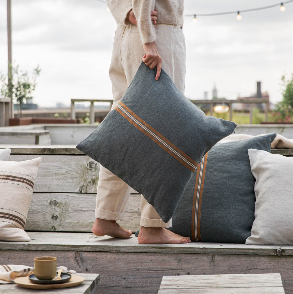 Libeco Atlas Cushion Cover River 40cm x 80cm | Libeco | Miss Arthur | Home Goods | Tasmania