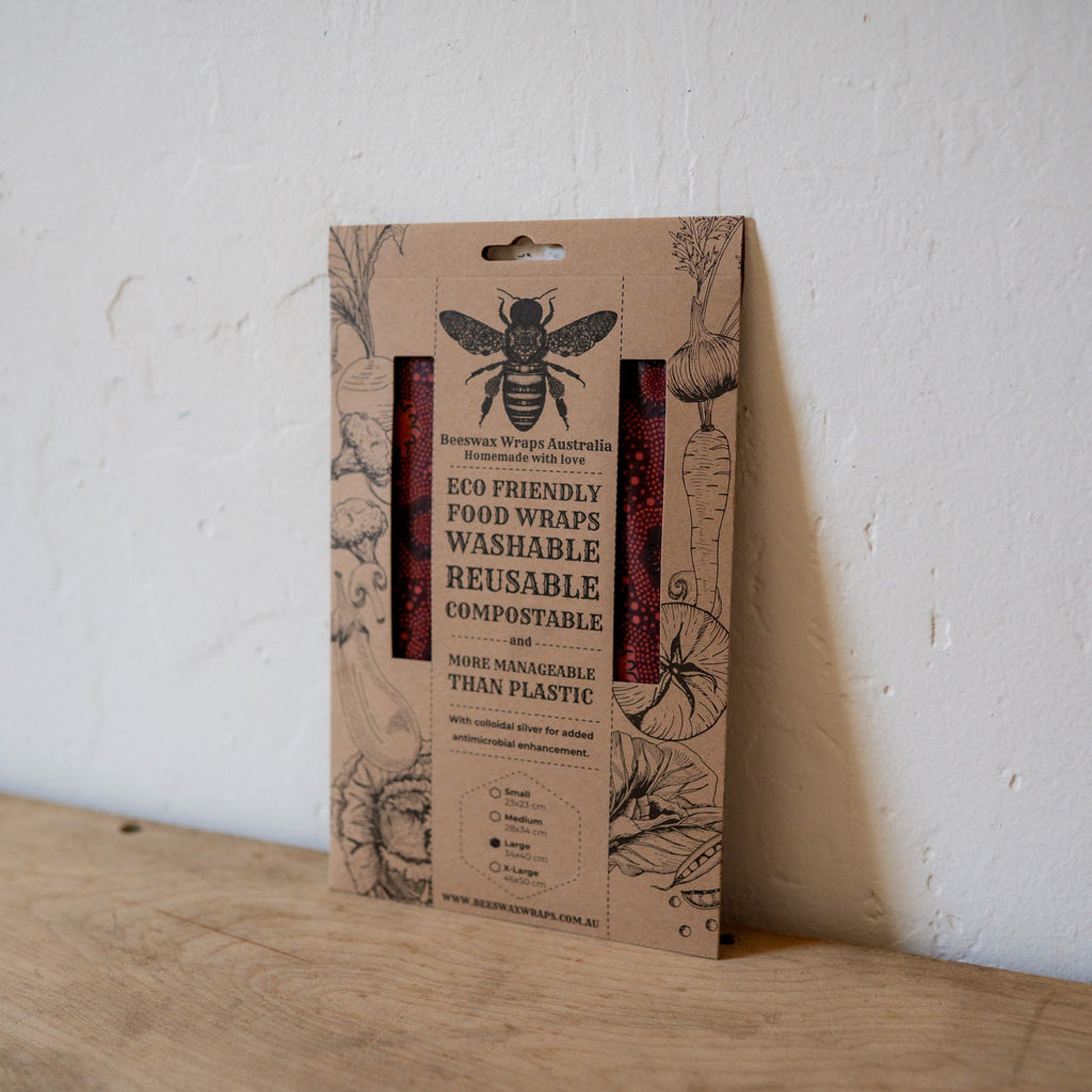 Beeswax Wraps Single Large | Beeswax Wraps Australia | Miss Arthur | Home Goods | Tasmania