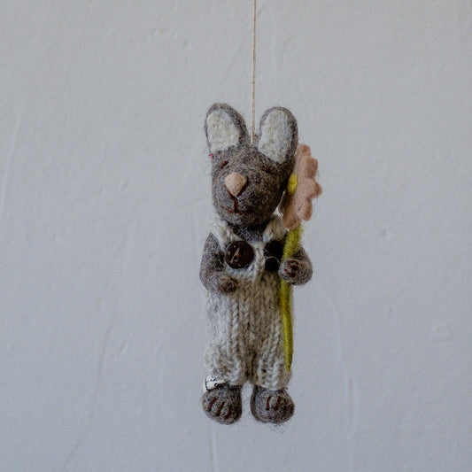 Gry & Sif Small Grey Bunny Pants and Flower | Gry & Sif | Miss Arthur | Home Goods | Tasmania