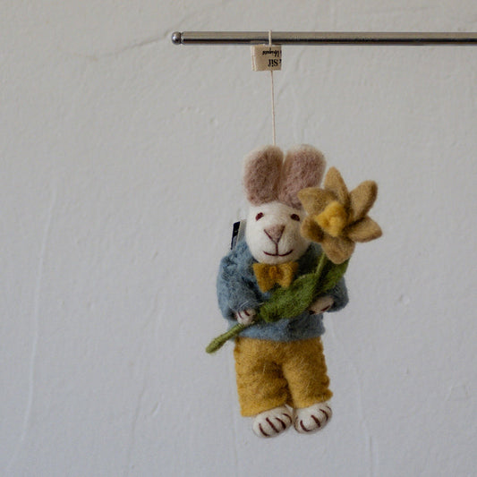 Gry & Sif White Bunny Blue Jacket and Daffodil | Gry & Sif | Miss Arthur | Home Goods | Tasmania