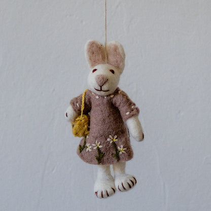 Gry & Sif White Bunny Lavender Dress and Purse | Gry & Sif | Miss Arthur | Home Goods | Tasmania