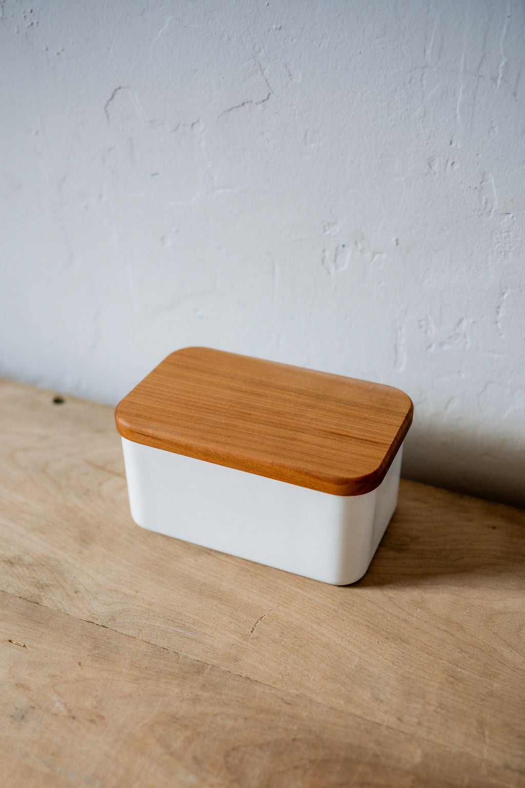 Noda Horo Enamel Butter Dish with Cherrywood Lid Large | Noda Horo | Miss Arthur | Home Goods | Tasmania