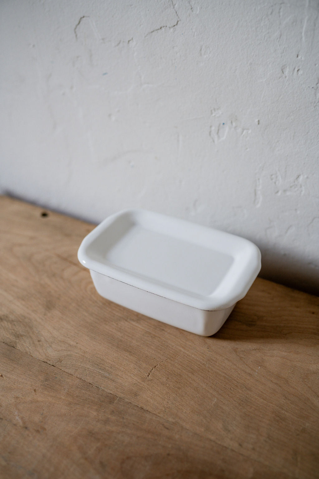 Noda Horo White Enamel Rectangle Deep Food Container Small | Noda Horo | Miss Arthur | Home Goods | Tasmania