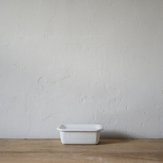 Noda Horo White Enamel Rectangle Deep Food Container Small | Noda Horo | Miss Arthur | Home Goods | Tasmania