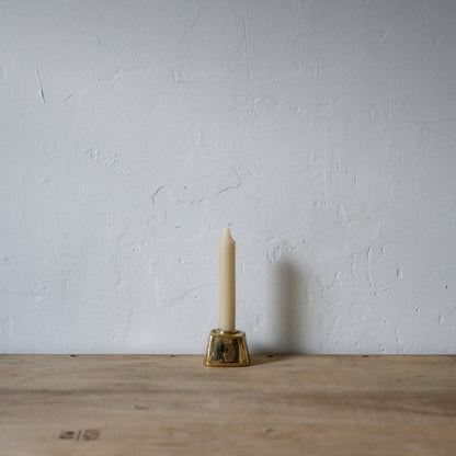 Rough Cast Solid Brass Taper Candle Block