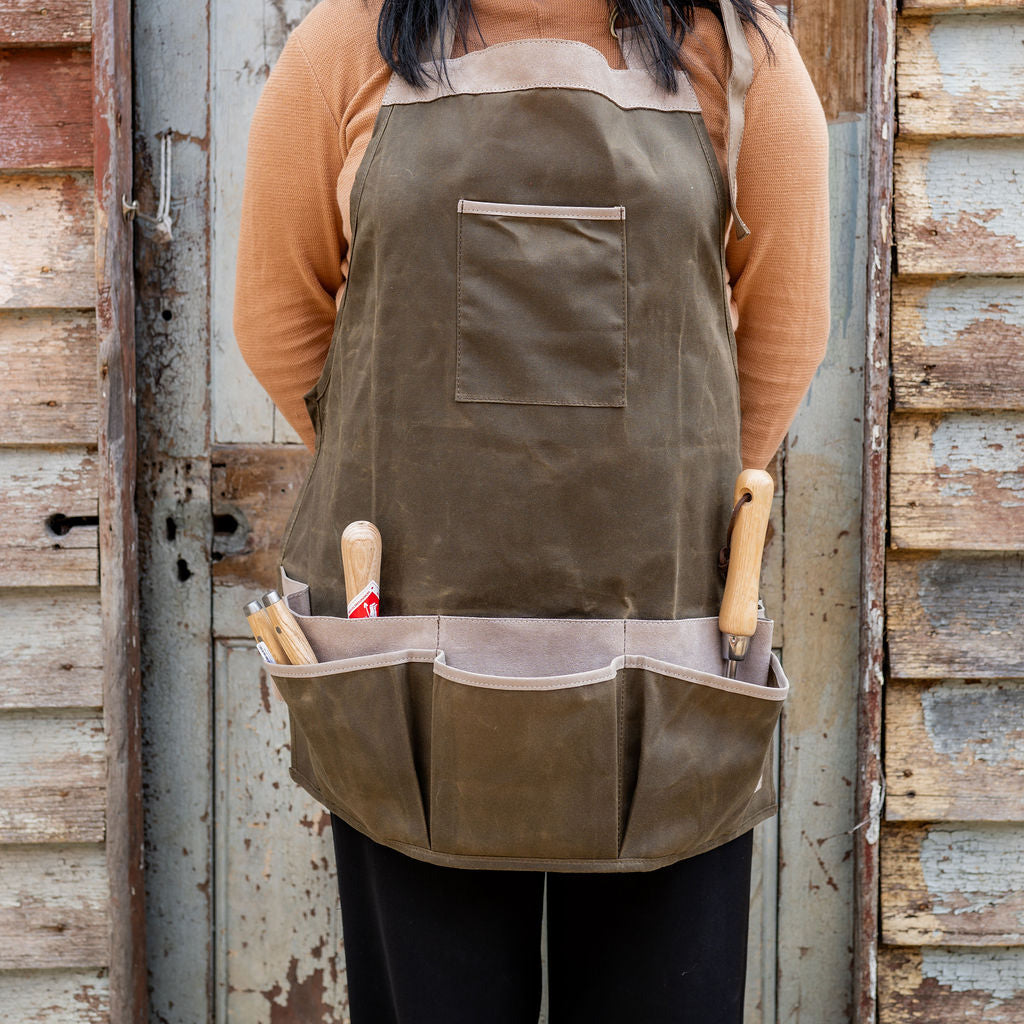 Waxed Canvas and Suede Apron | Heaven in Earth | Miss Arthur | Home Goods | Tasmania
