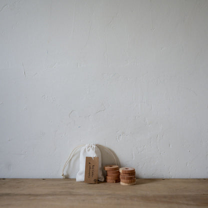 Iris Hantverk Cedar Discs in Cotton Bag | Iris Hantverk | Miss Arthur | Home Goods | Tasmania