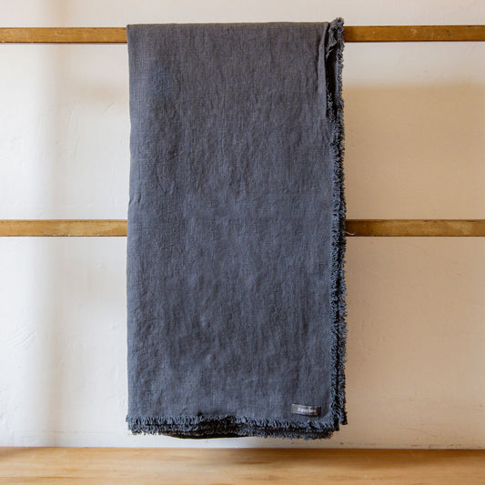 Aqua Vireo Swedish Linen Tablecloth Charcoal 300cm x 140cm | Aqua Vireo | Miss Arthur | Home Goods | Tasmania