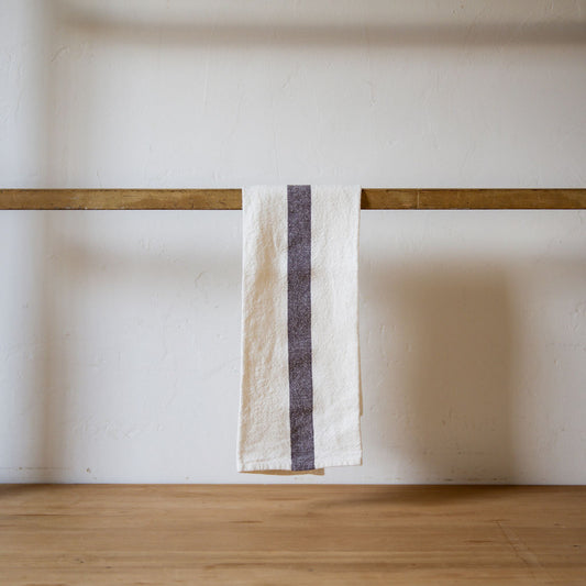 Charvet Éditions French Linen Doudou Tea Towel Blanc Marron | Charvet Éditions | Miss Arthur | Home Goods | Tasmania
