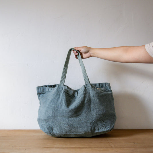 Charvet Éditions French Linen Bag Doudou Vert de Gris | Charvet Éditions | Miss Arthur | Home Goods | Tasmania