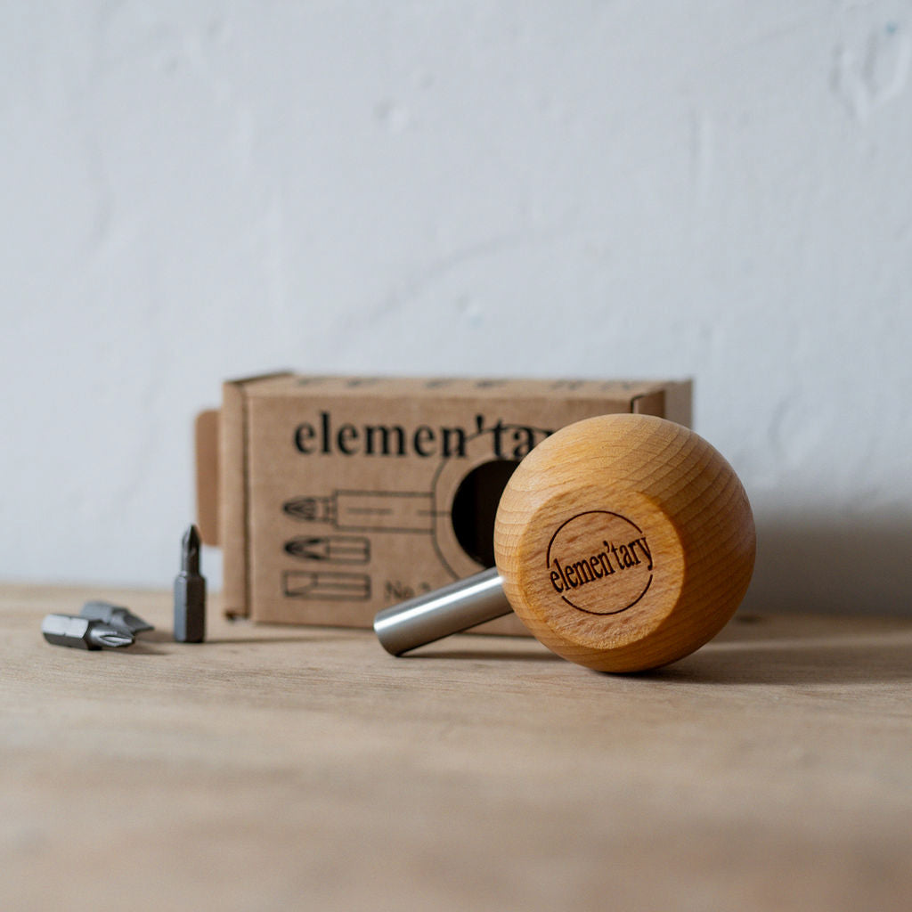 No.2 Screwdriver Sets (Small Handle + 6 Bits) | elemen'tary | Miss Arthur | Home Goods | Tasmania