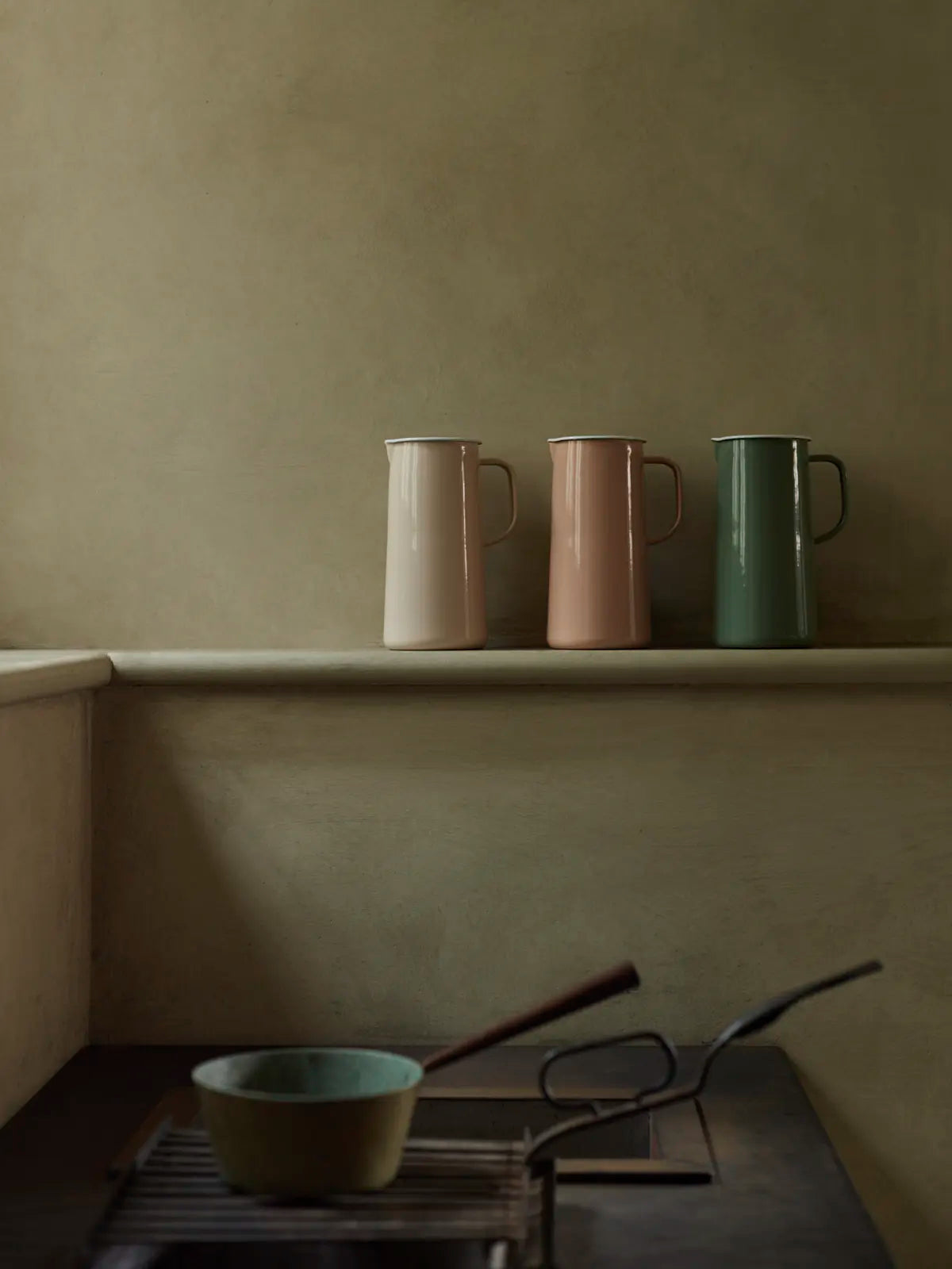 Falcon Enamelware Enamel 3 Pint Jug Cream | Falcon Enamelware | Miss Arthur | Home Goods | Tasmania