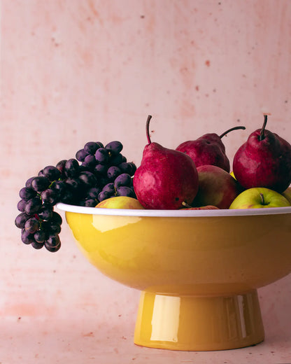 Falcon Enamelware Enamel Fruit Bowl Mustard Yellow | Falcon Enamelware | Miss Arthur | Home Goods | Tasmania