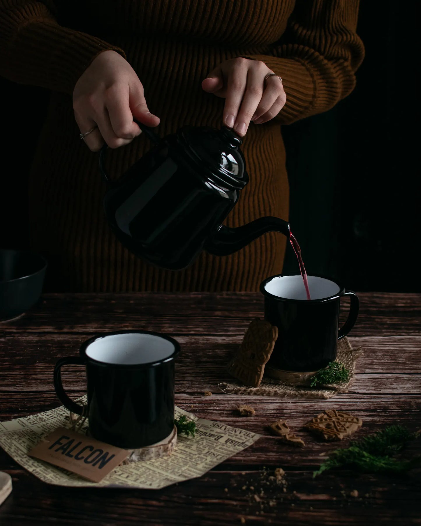 Falcon Enamelware Enamel Teapot Coal Black | Falcon Enamelware | Miss Arthur | Home Goods | Tasmania