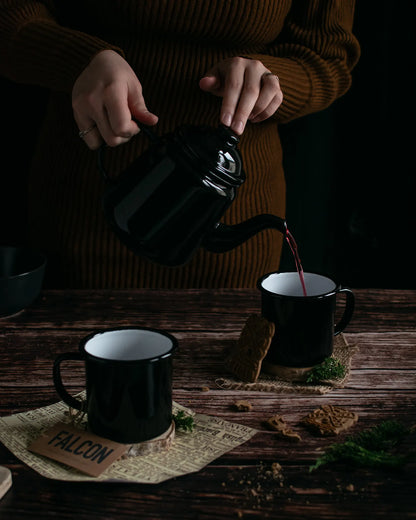 Falcon Enamelware Enamel Teapot Coal Black | Falcon Enamelware | Miss Arthur | Home Goods | Tasmania