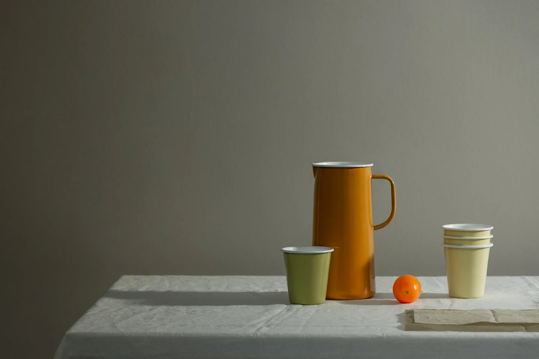 Falcon Enamelware Enamel 3 Pint Jug Tangerine | Falcon Enamelware | Miss Arthur | Home Goods | Tasmania