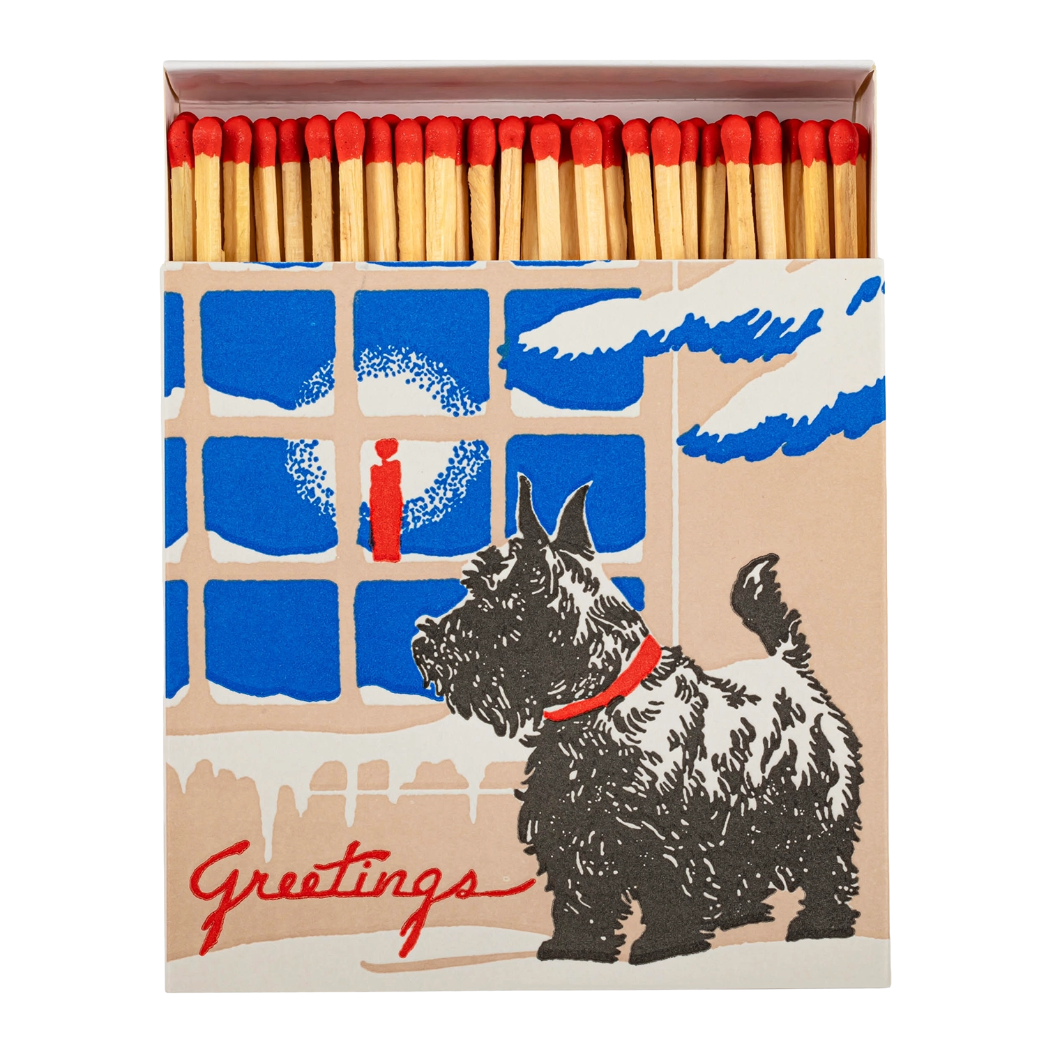 Archivist Luxury Matches Festive Scotty Dog | Archivist | Miss Arthur | Home Goods | Tasmania