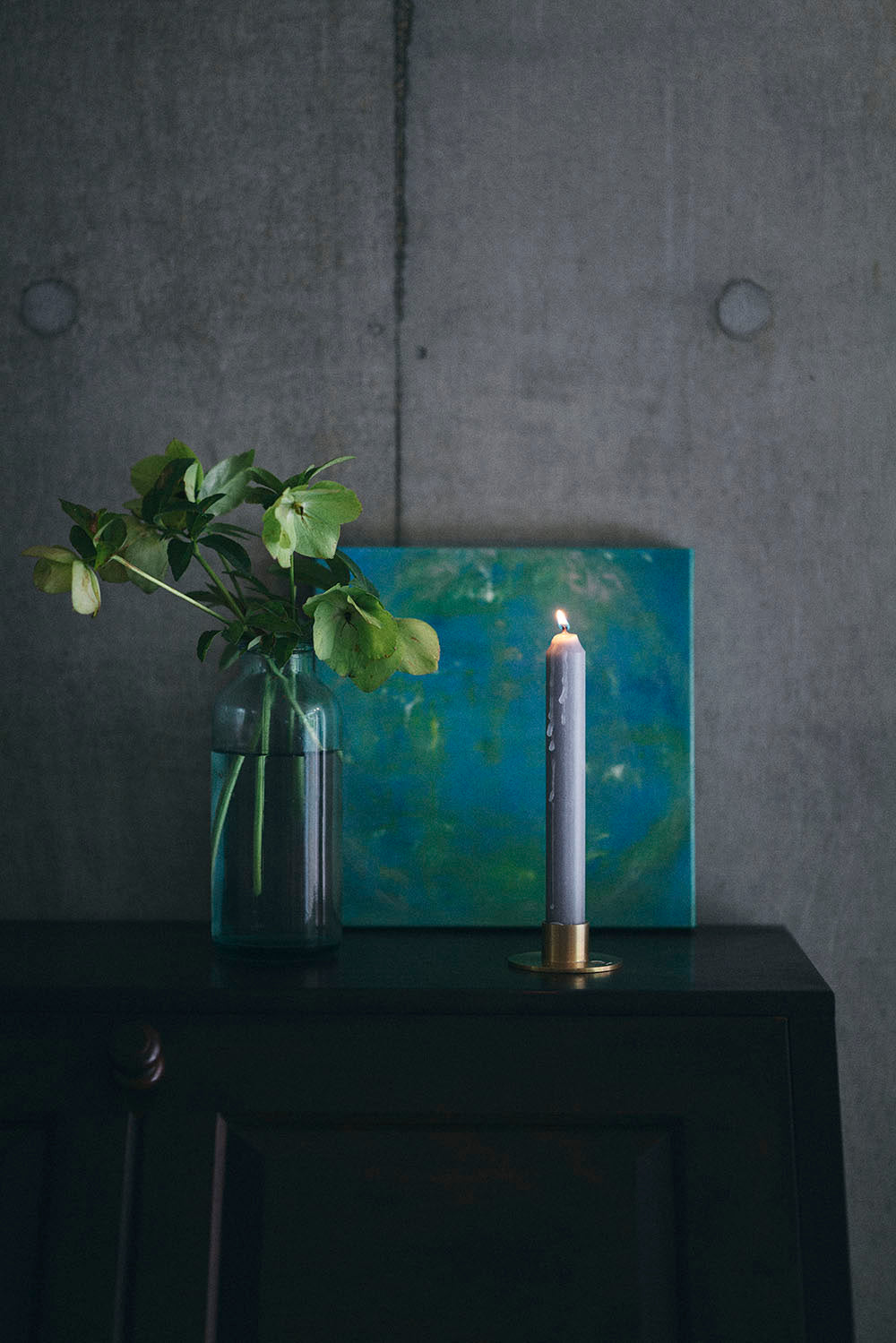 Brass Candle Holder Round | Fog Linen Work | Miss Arthur | Home Goods | Tasmania