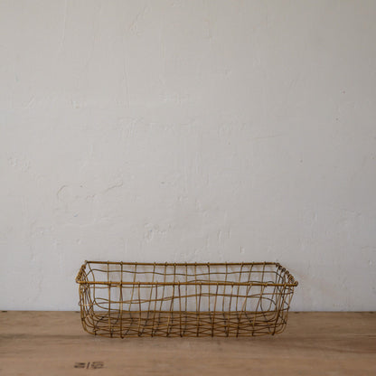 Fog Linen Work Brass Basket Rectangle Large | Fog Linen Work | Miss Arthur | Home Goods | Tasmania