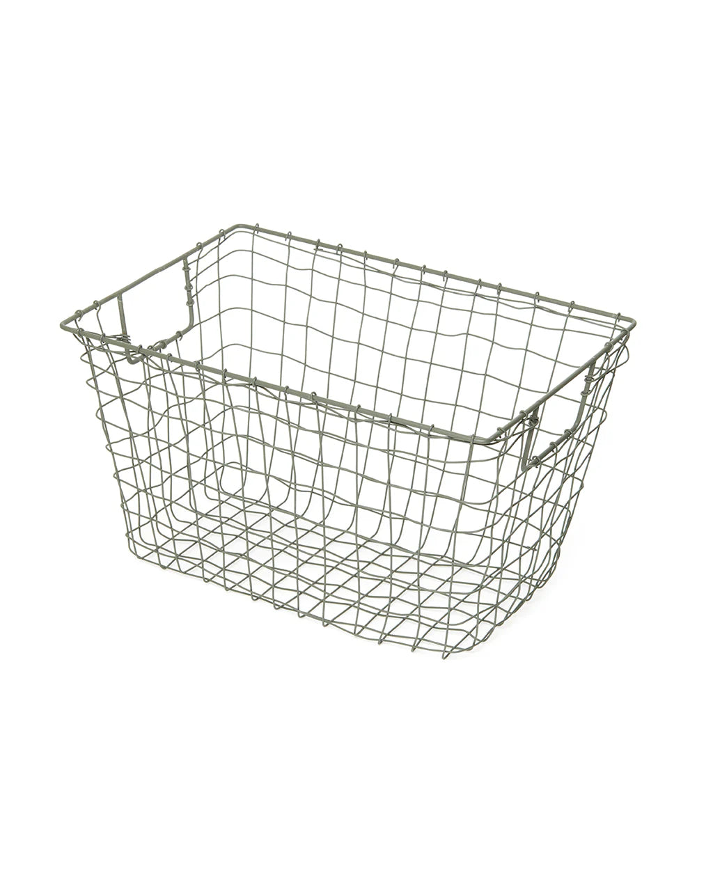 Fog Linen Work Iron Wire Basket Rectangle Medium