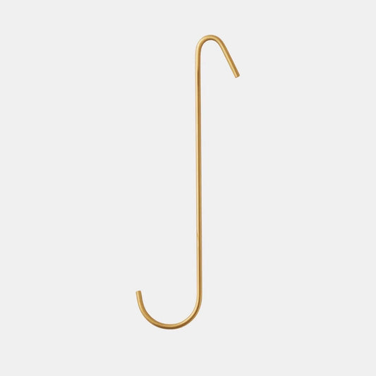 Brass J Hook Long Medium | Fog Linen Work | Miss Arthur | Home Goods | Tasmania