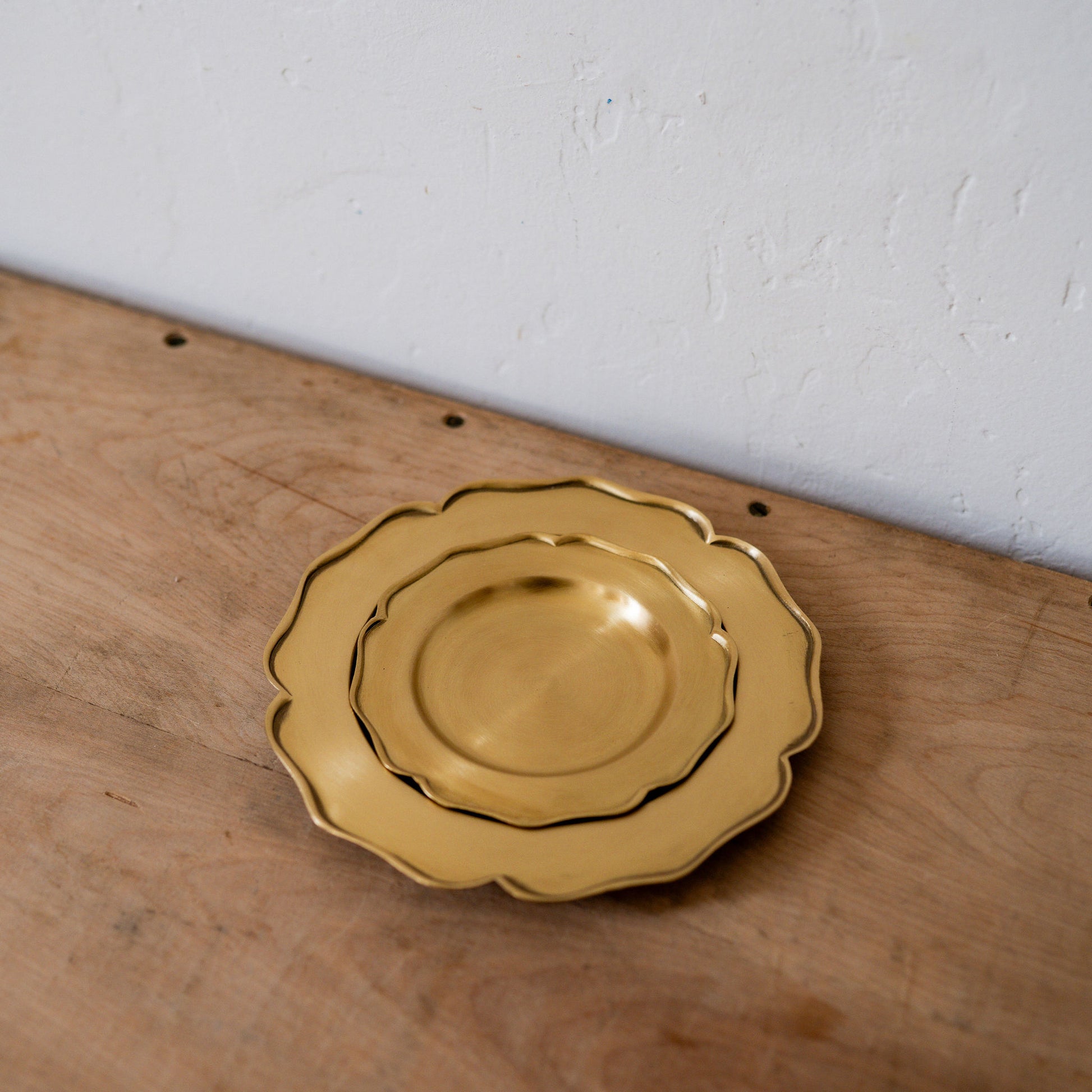 Fog Linen Work Brass Ruffle Edge Tray Medium | Fog Linen Work | Miss Arthur | Home Goods | Tasmania