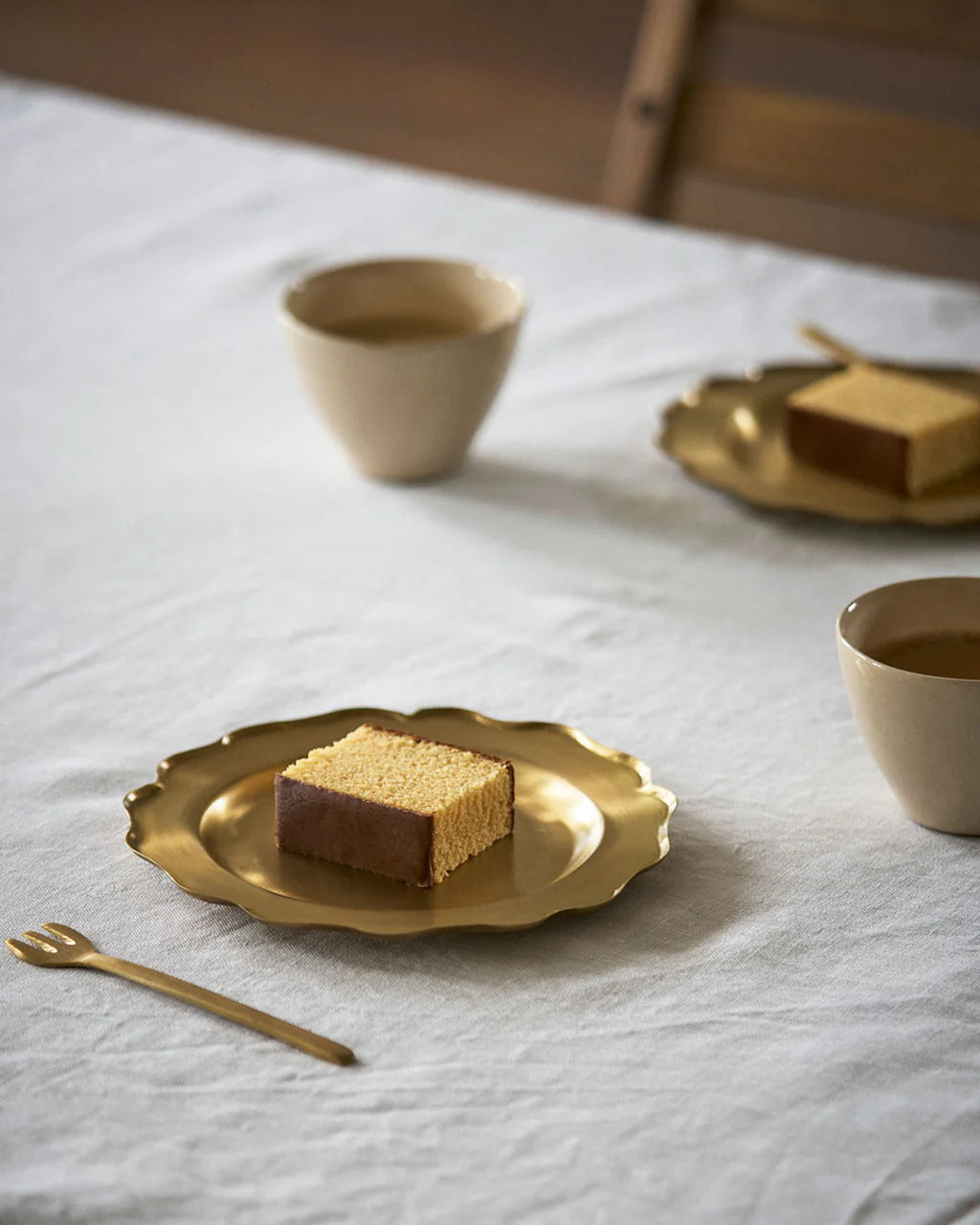 Fog Linen Work Brass Ruffle Edge Tray Medium | Fog Linen Work | Miss Arthur | Home Goods | Tasmania