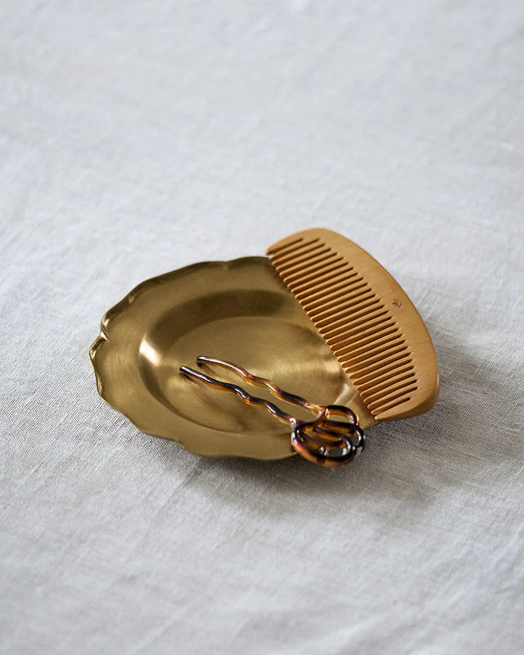 Fog Linen Work Brass Ruffle Edge Tray Small | Fog Linen Work | Miss Arthur | Home Goods | Tasmania