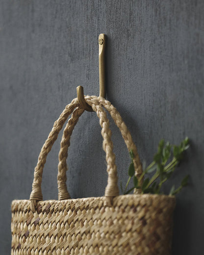 Fog Linen Work Brass Wall Single Hook