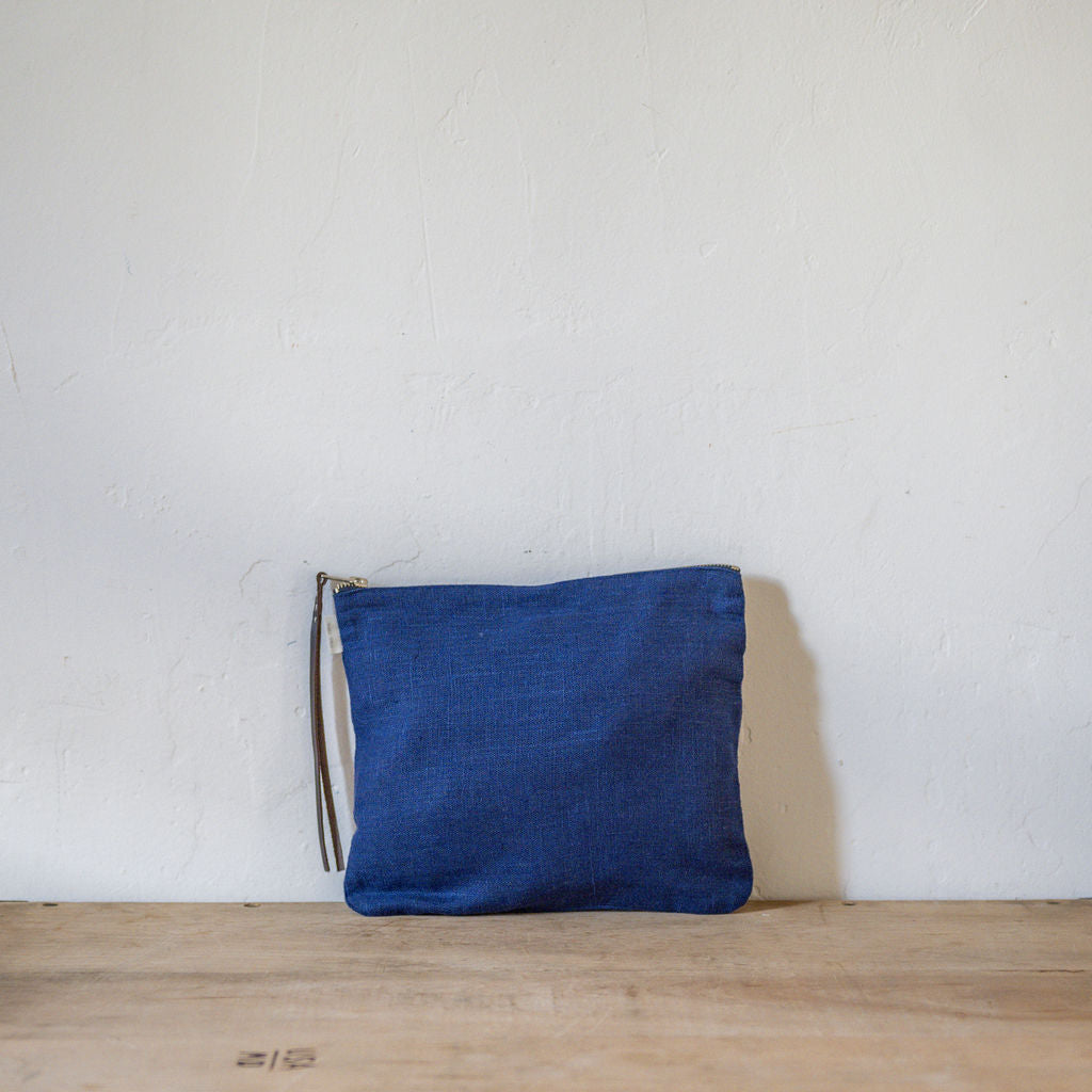 Fog Linen Work Canna Pouch Large Blue Violet | Fog Linen Work | Miss Arthur | Home Goods | Tasmania