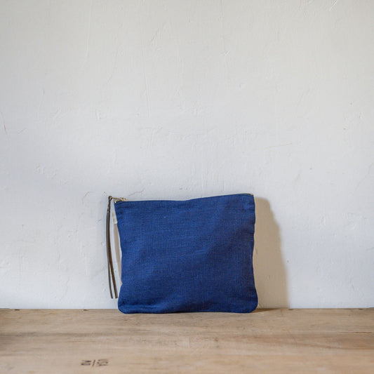 Fog Linen Work Canna Pouch Large Blue Violet | Fog Linen Work | Miss Arthur | Home Goods | Tasmania