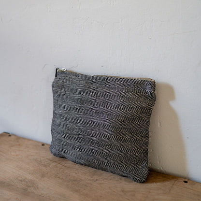 Fog Linen Work Canna Pouch Large Herringbone | Fog Linen Work | Miss Arthur | Home Goods | Tasmania
