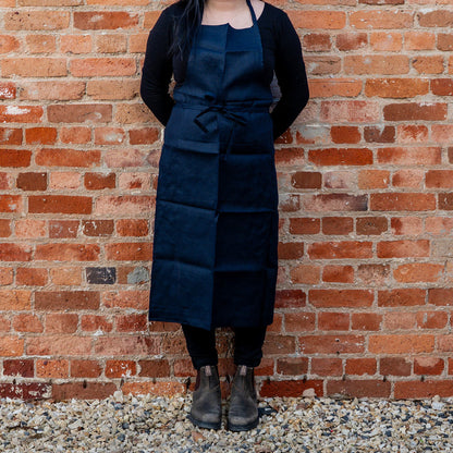 Fog Linen Work Linen Full Apron Navy | Fog Linen Work | Miss Arthur | Home Goods | Tasmania