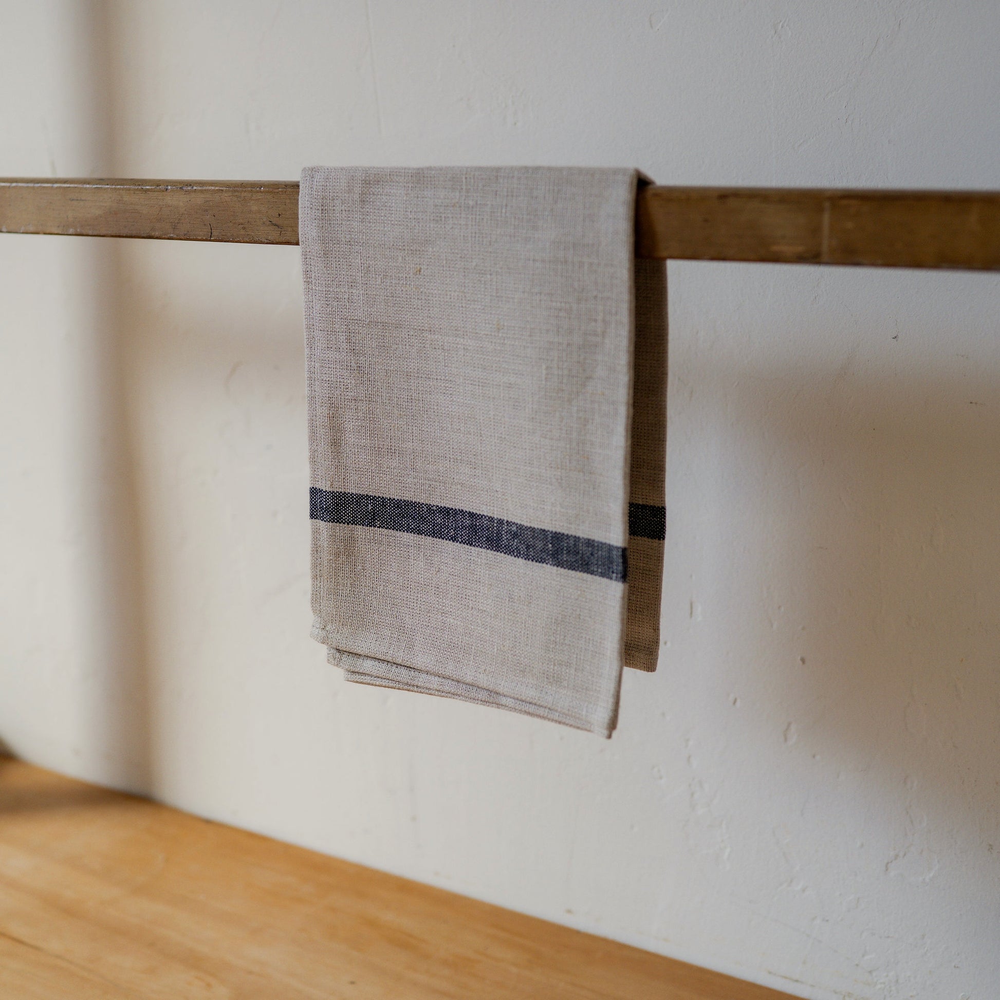 Fog Linen Work Linen Lined Kitchen Cloth Natural Navy | Fog Linen Work | Miss Arthur | Home Goods | Tasmania