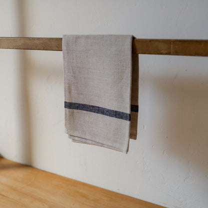 Fog Linen Work Linen Lined Kitchen Cloth Natural Navy | Fog Linen Work | Miss Arthur | Home Goods | Tasmania
