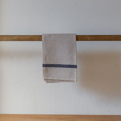 Fog Linen Work Linen Lined Kitchen Cloth Natural Navy | Fog Linen Work | Miss Arthur | Home Goods | Tasmania