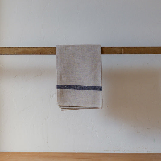 Fog Linen Work Linen Lined Kitchen Cloth Natural Navy | Fog Linen Work | Miss Arthur | Home Goods | Tasmania