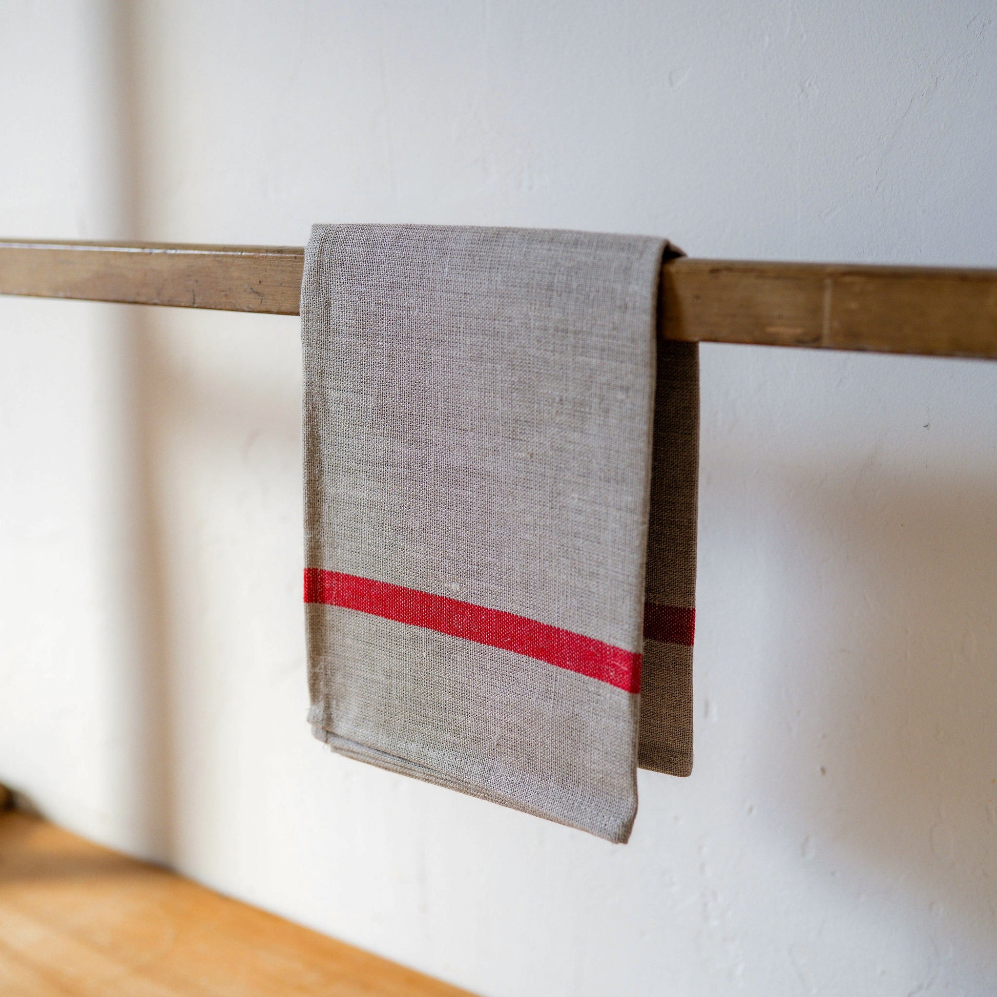 Fog Linen Work Linen Lined Kitchen Cloth Natural Red | Fog Linen Work | Miss Arthur | Home Goods | Tasmania