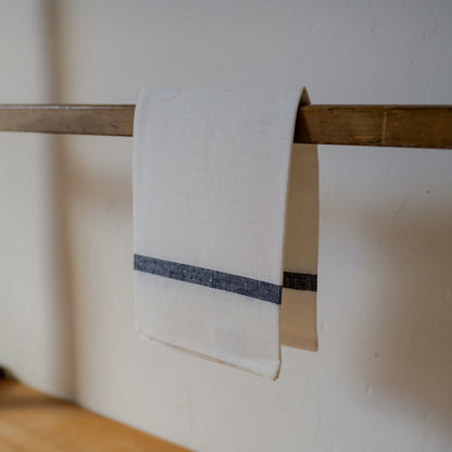 Fog Linen Work Linen Lined Kitchen Cloth White Navy | Fog Linen Work | Miss Arthur | Home Goods | Tasmania