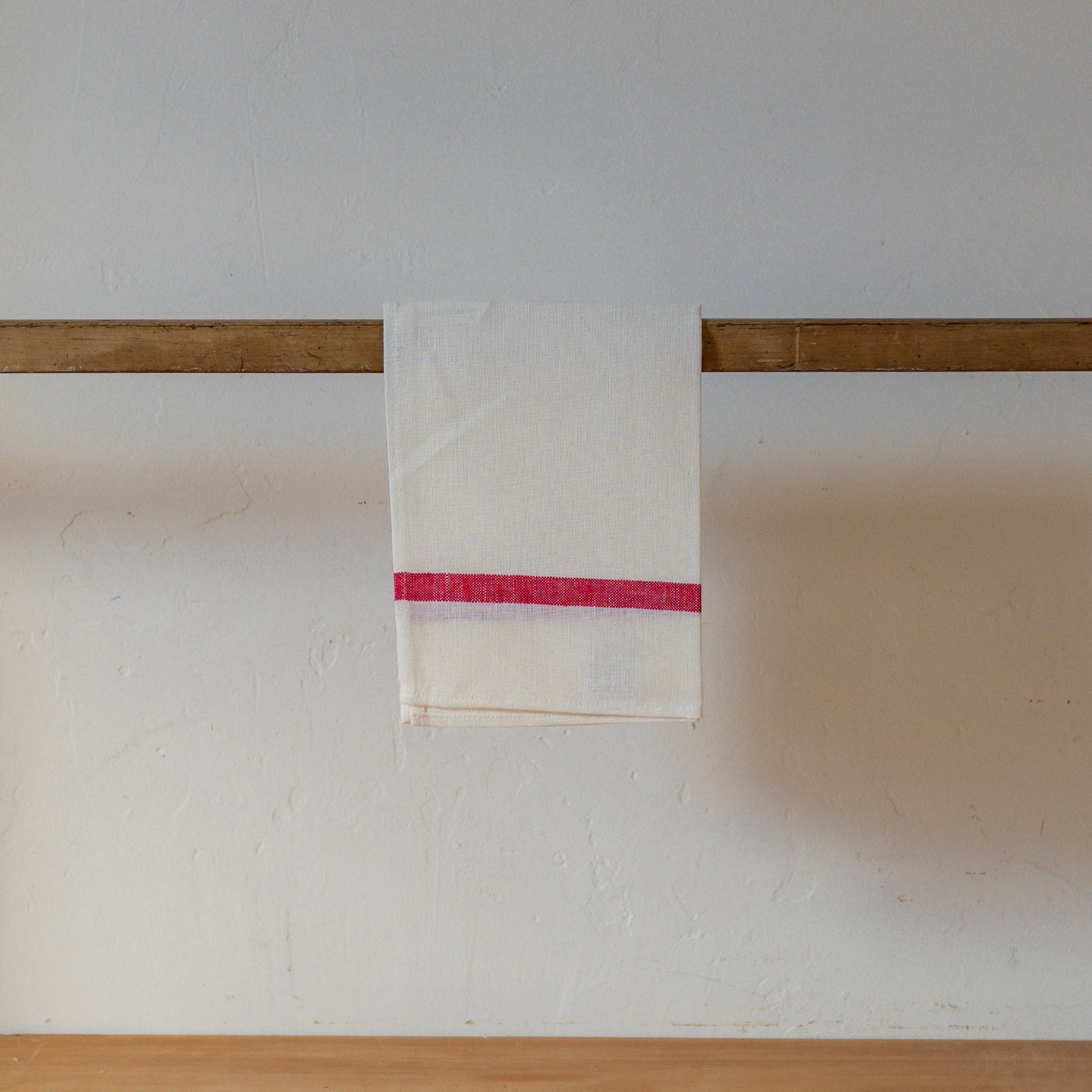 Fog Linen Work Linen Lined Kitchen Cloth White Red | Fog Linen Work | Miss Arthur | Home Goods | Tasmania